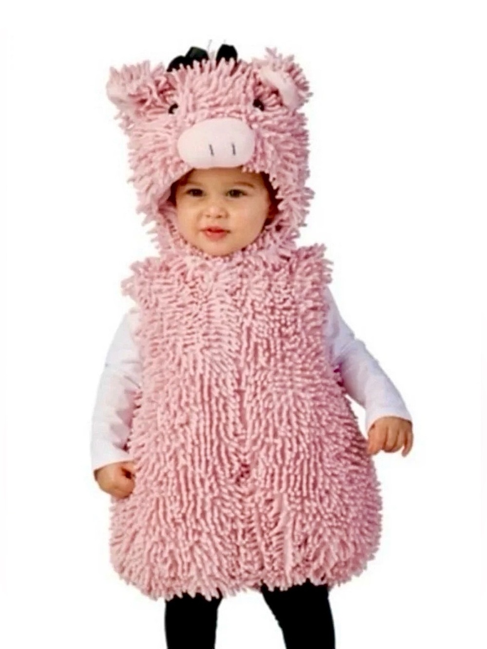 going Wild Pink Shaggy Piglet Costume - Size: 12mo. - Like New!